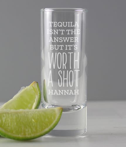 Personalised 'Worth A Shot' Shot Glass - ItJustGotPersonal.co.uk