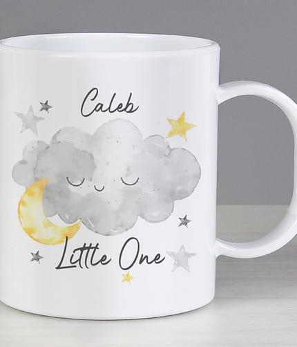 Personalised Little One Cloud Plastic Mug - ItJustGotPersonal.co.uk