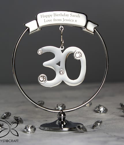 Personalised Crystocraft 30th Celebration Ornament - ItJustGotPersonal.co.uk