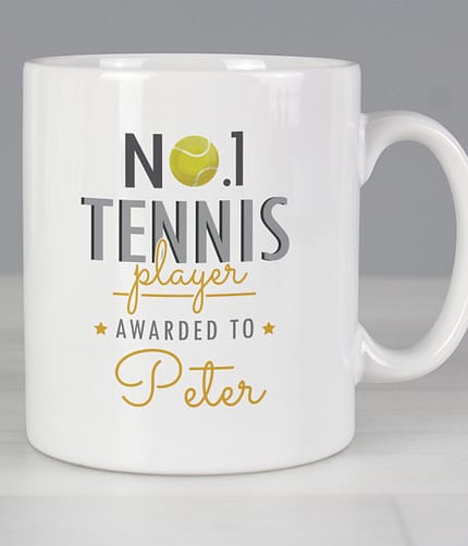 Personalised No.1 Tennis Player Mug - ItJustGotPersonal.co.uk