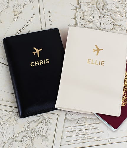 Personalised Gold Name Passport Holders Set - ItJustGotPersonal.co.uk