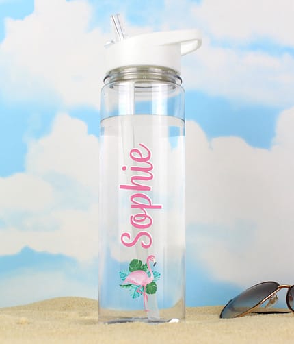 Personalised Flamingo Water Bottle - ItJustGotPersonal.co.uk