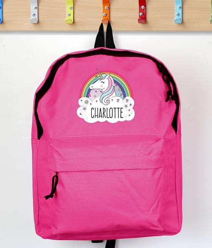 Personalised Unicorn Pink Backpack - ItJustGotPersonal.co.uk