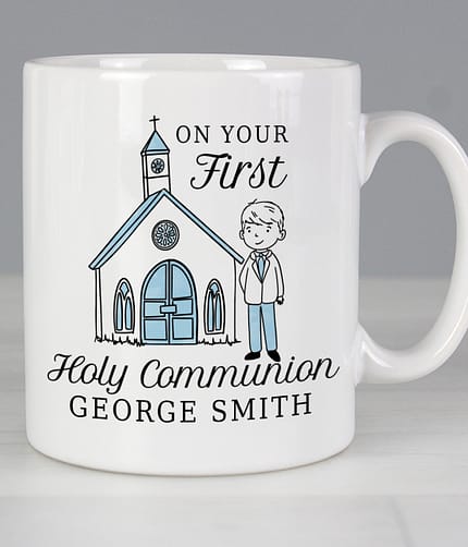 Personalised Boys First Holy Communion Mug - ItJustGotPersonal.co.uk