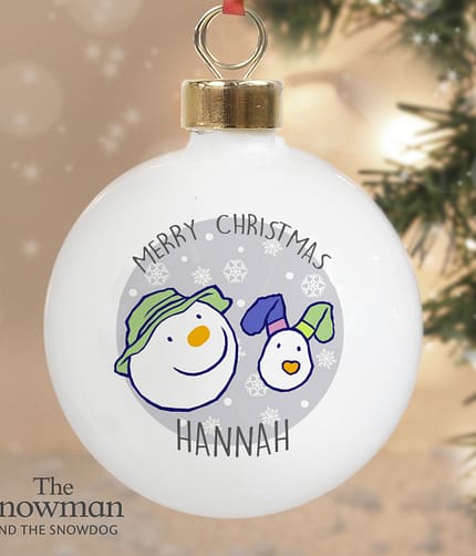 Personalised The Snowman and the Snowdog Bauble - ItJustGotPersonal.co.uk