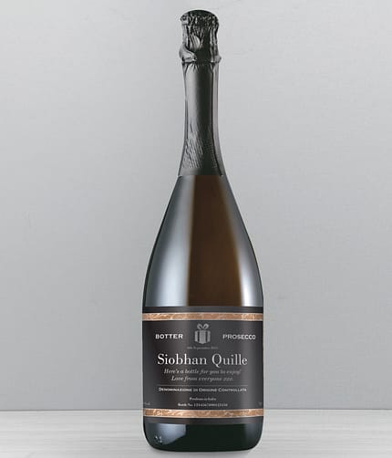 Personalised Classic Black Label Prosecco - ItJustGotPersonal.co.uk