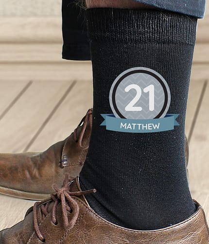 Personalised Birthday Men's Socks - ItJustGotPersonal.co.uk