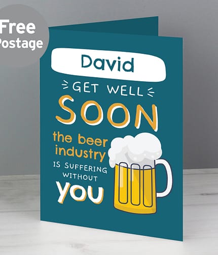 Personalised Get Well Soon Card - ItJustGotPersonal.co.uk