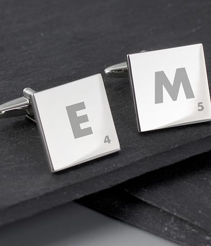 Personalised Initials and Age Square Cufflinks - ItJustGotPersonal.co.uk