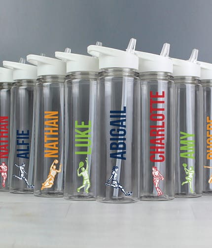 Personalised Sports Name Only Water Bottle - ItJustGotPersonal.co.uk