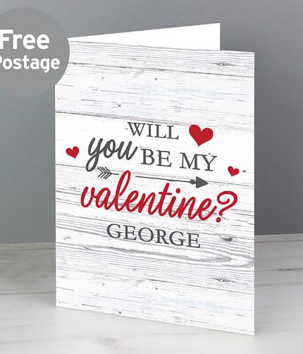 Personalised Be My Valentine Card - ItJustGotPersonal.co.uk