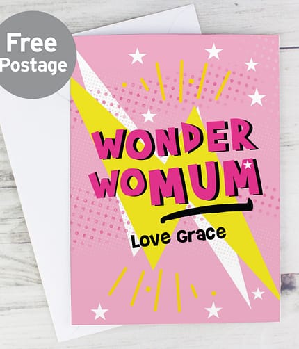 Personalised Wonder WoMum Card - ItJustGotPersonal.co.uk