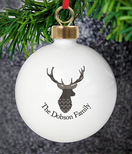 Personalised Highland Stag Bauble - ItJustGotPersonal.co.uk