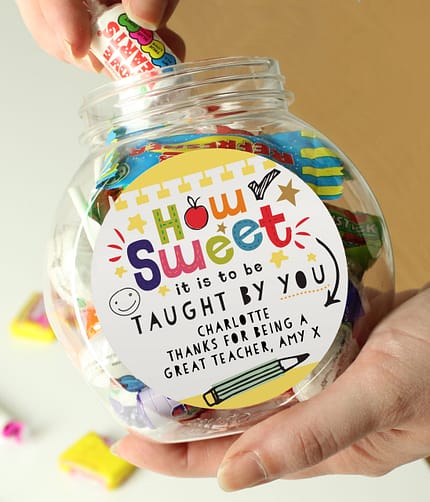 Personalised Shape Little Minds Sweet Jar - ItJustGotPersonal.co.uk