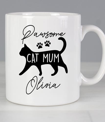Personalised Pawsome Cat Mum Mug - ItJustGotPersonal.co.uk