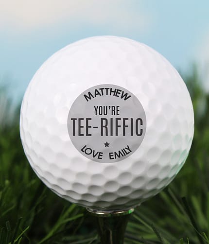 Personalised Tee-riffic Golf Ball - ItJustGotPersonal.co.uk