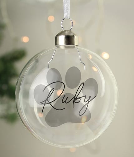 Personalised Pet Glass Bauble - ItJustGotPersonal.co.uk