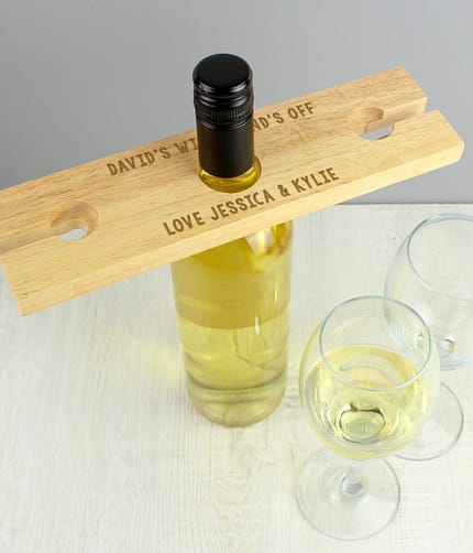 Personalised Free Text Wine Glass & Bottle Holder - ItJustGotPersonal.co.uk
