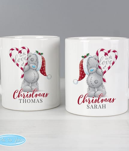 Personalised Me To You 'With Love At Christmas' Couples Mug Set - ItJustGotPersonal.co.uk
