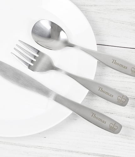 Personalised 3 Piece Prince Cutlery Set - ItJustGotPersonal.co.uk