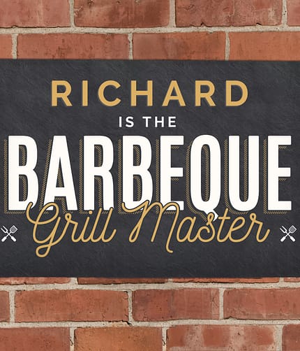 Personalised BBQ Grill Master Metal Sign - ItJustGotPersonal.co.uk