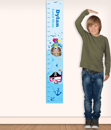 Personalised Pirate Height Chart - ItJustGotPersonal.co.uk