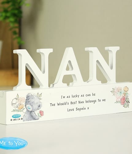Personalised Me To You Wooden Nan Ornament - ItJustGotPersonal.co.uk
