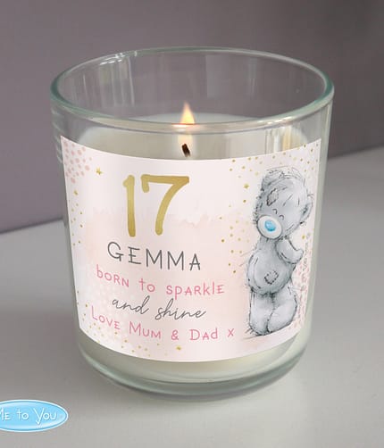 Personalised Me To You Sparkle & Shine Birthday Scented Jar Candle - ItJustGotPersonal.co.uk