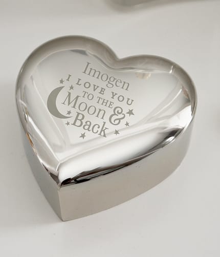 Personalised To the Moon and Back... Heart Trinket Box - ItJustGotPersonal.co.uk
