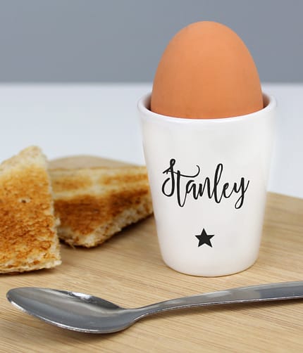Personalised Star Name Only Egg Cup - ItJustGotPersonal.co.uk