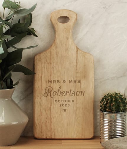 Personalised Wedding Wooden Paddle Board - ItJustGotPersonal.co.uk