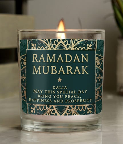 Personalised Eid and Ramadan Scented Jar Candle - ItJustGotPersonal.co.uk