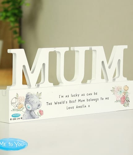 Personalised Me To You Wooden Mum Ornament - ItJustGotPersonal.co.uk