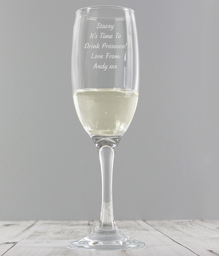 Personalised Any Message Prosecco Flute - ItJustGotPersonal.co.uk