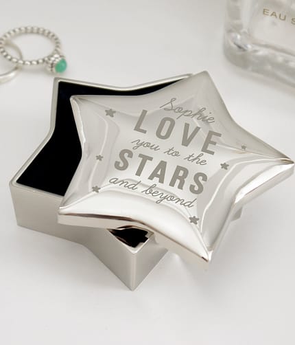 Personalised Love You To The Stars Star Trinket Box - ItJustGotPersonal.co.uk