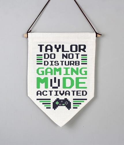 Personalised Gaming Mode Hanging Banner - ItJustGotPersonal.co.uk