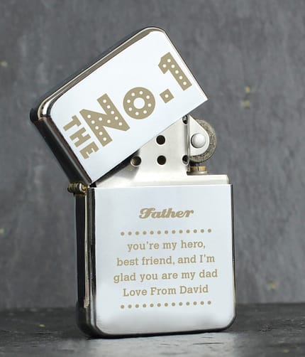 Personalised The No.1 Silver Lighter - ItJustGotPersonal.co.uk