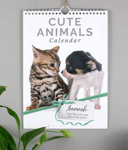 Personalised A4 Cute Animals Calendar - ItJustGotPersonal.co.uk