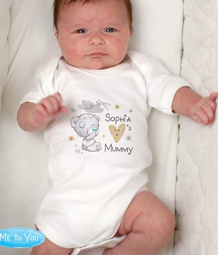 Personalised Tiny Tatty Teddy I Heart 0-3 Months Baby Vest - ItJustGotPersonal.co.uk