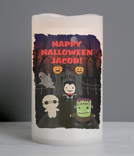 Personalised Halloween LED Candle - ItJustGotPersonal.co.uk