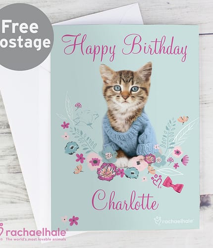 Personalised Rachael Hale Cute Kitten Card - ItJustGotPersonal.co.uk