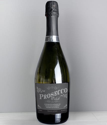 Personalised 'Prosecco O'Clock' Bottle of Prosecco - ItJustGotPersonal.co.uk