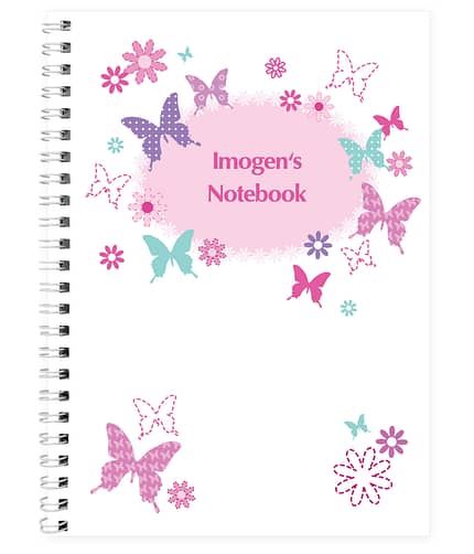 Personalised Butterfly A5 Notebook - ItJustGotPersonal.co.uk