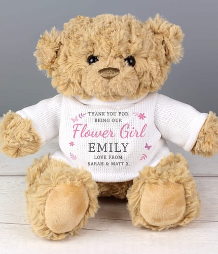Personalised Girls Free Text Teddy Bear - ItJustGotPersonal.co.uk
