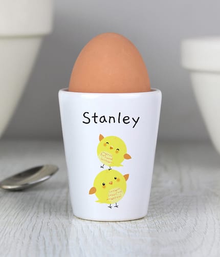 Personalised Easter Chicks Egg Cup - ItJustGotPersonal.co.uk