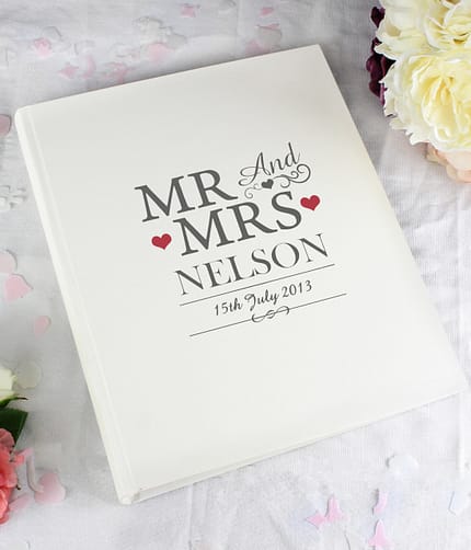 Personalised Mr & Mrs Traditional Photo Album - ItJustGotPersonal.co.uk