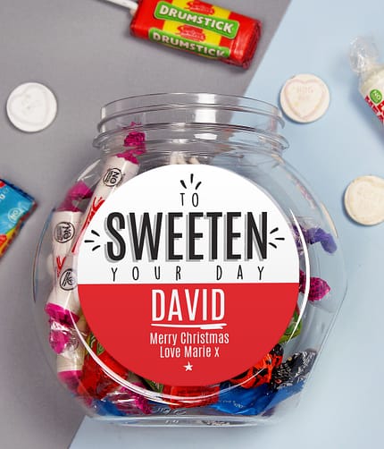 Personalised To Sweeten Your Day Sweet Jar - ItJustGotPersonal.co.uk