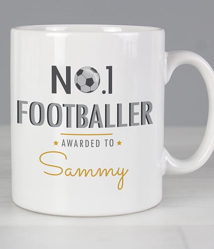 Personalised No.1 Footballer Mug - ItJustGotPersonal.co.uk