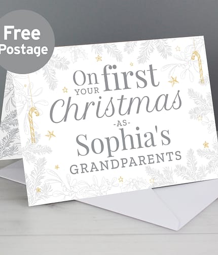 Personalised 'On Your First Christmas As' Card - ItJustGotPersonal.co.uk