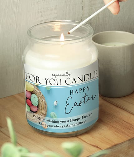 Personalised Especially For You Happy Easter Large Scented Jar Candle - ItJustGotPersonal.co.uk